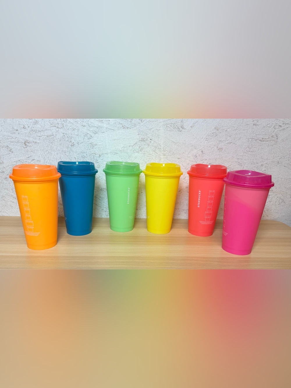 Starbucks Colorful Reusable Cups - Green & Yellow